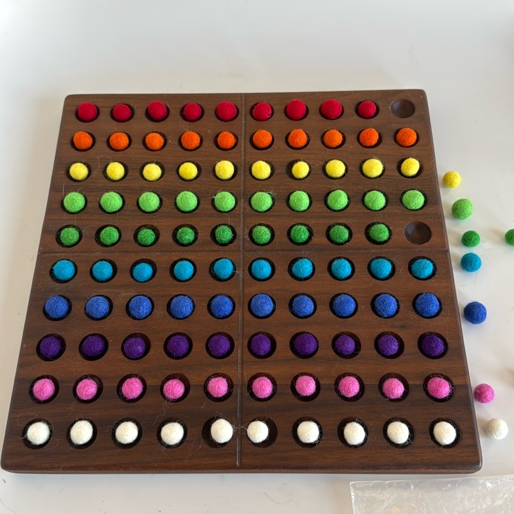 From Jennifer 100 Frame with numbers, balls, letter Waldorf homeschooling